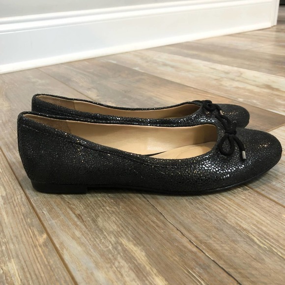 Naturalizer Shoes Naturalizer Black Glitter Ballet Flats Poshmark